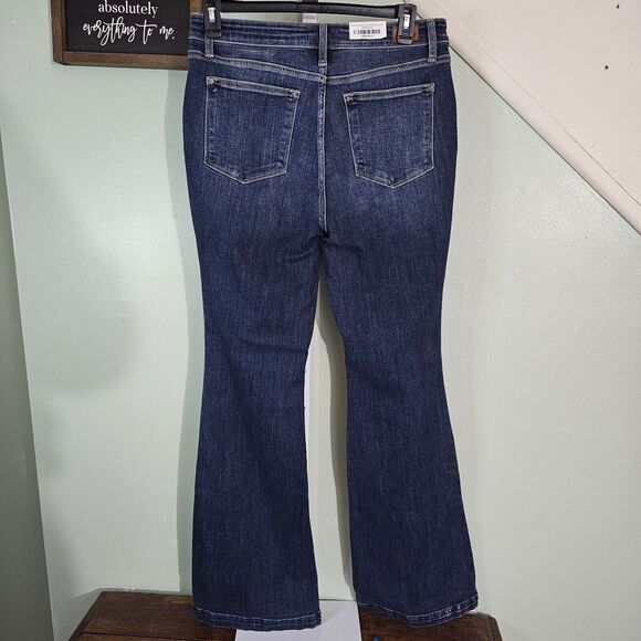 Judy Blue Pinky Swear Flare Trouser Jean With Angled Sides Detail Size 13/31 - Picture 4 of 10